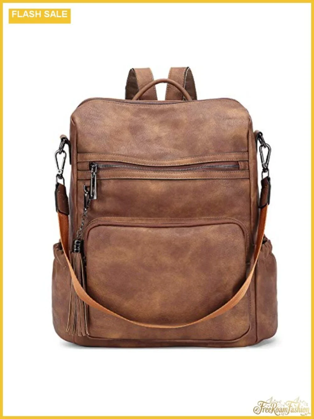 Vegan Leather Convertible Backpack Purse for Women, Travel Work Bag